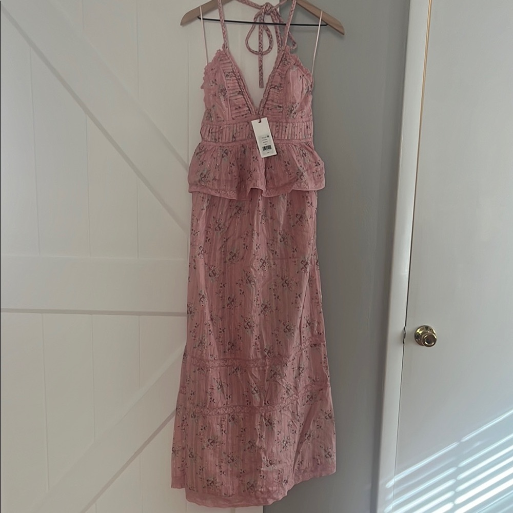 Elegant Pink Floral Dress